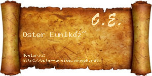 Oster Euniké névjegykártya